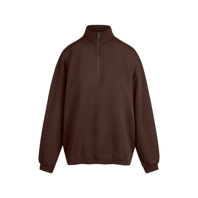 BOYFRIEND FLEECE OVERSIZED HALF ZIP