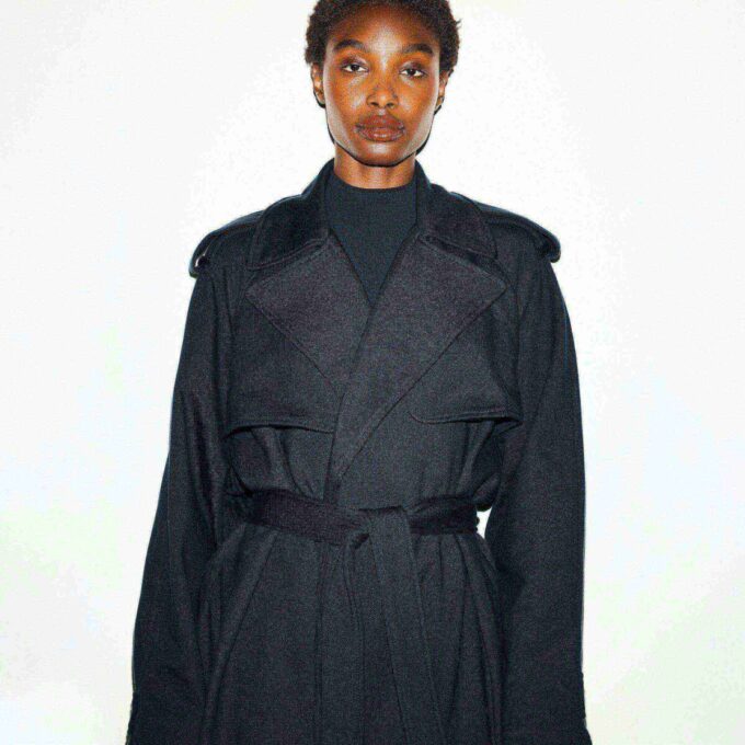 BOYFRIEND FLEECE OVERSIZED TRENCH COAT