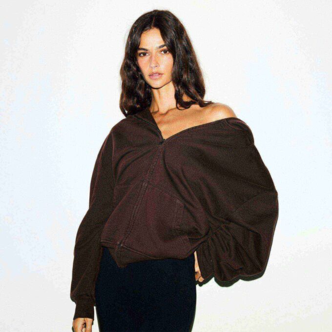 BOYFRIEND FLEECE OVERSIZED ZIP UP HOODIE BOYFRIEND FLEECE OVERSIZED ZIP UP HOODIE