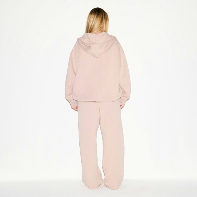 BOYFRIEND FLEECE OVERSIZED ZIP UP HOODIE