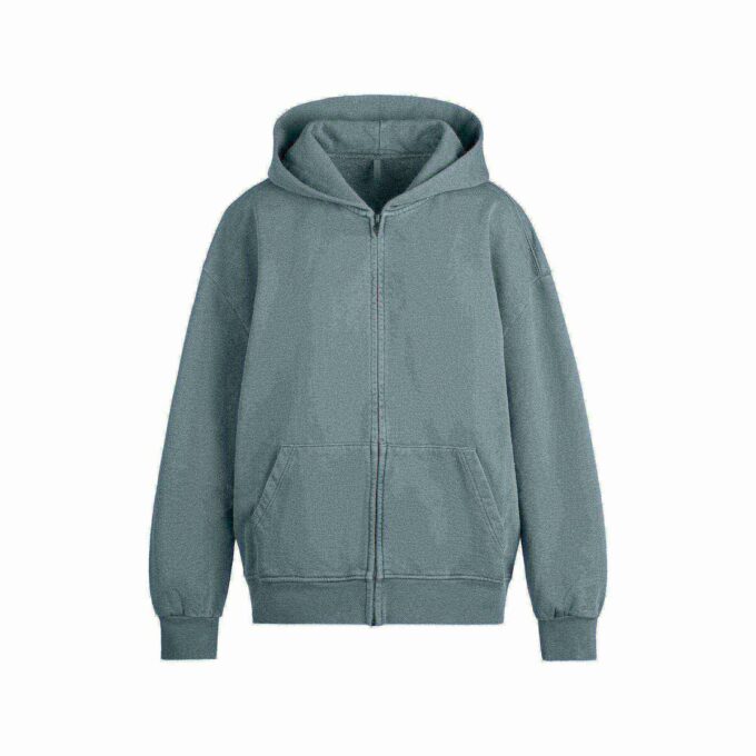 BOYFRIEND FLEECE OVERSIZED ZIP UP HOODIE