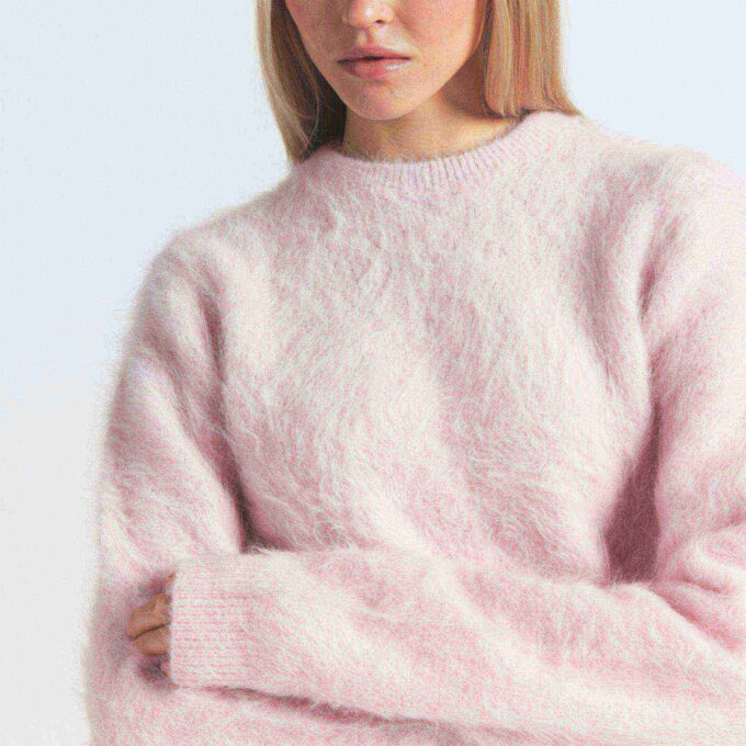 BRUSHED ALPACA CREWNECK SWEATER