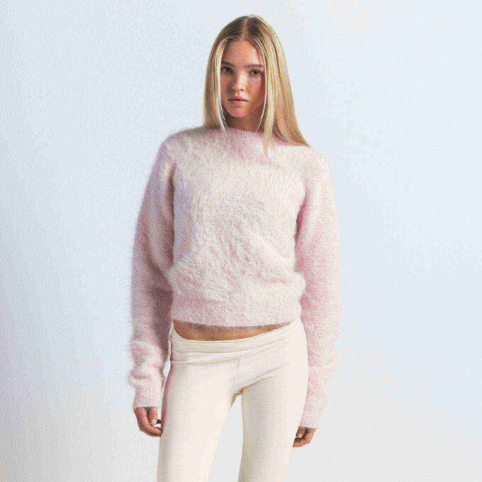 BRUSHED ALPACA CREWNECK SWEATER