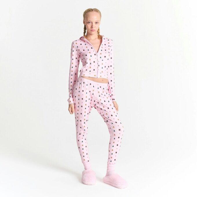 CACTUS PLANT FLEA MARKET X SKIMS PLUSH POINTELLE ZIP UP HOODIE CACTUS PLANT FLEA MARKET X SKIMS PLUSH POINTELLE ZIP UP HOODIE