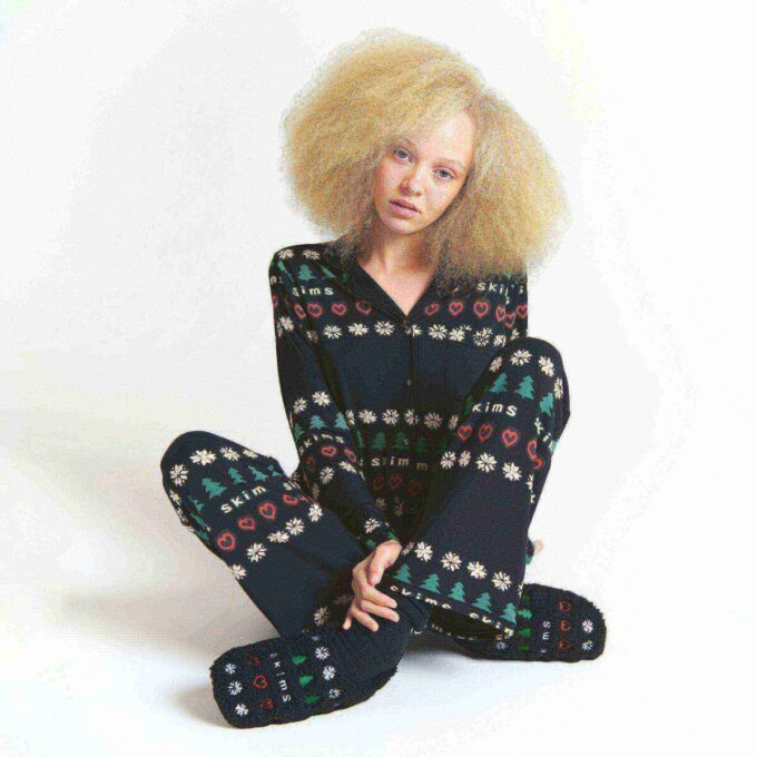 CACTUS PLANT FLEA MARKET X SKIMS SKIMS SLEEP LONG SLEEVE BUTTON UP SET