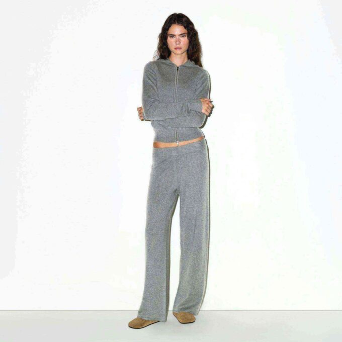CASHMERE WIDE LEG PANT