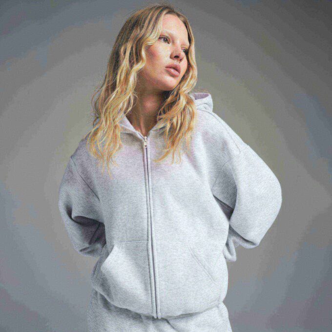 COTTON FLEECE CLASSIC ZIP UP HOODIE