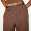 COTTON FLEECE OVERSIZED DOUBLE WAISTBAND PANT