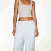 COTTON FLEECE OVERSIZED DOUBLE WAISTBAND PANT