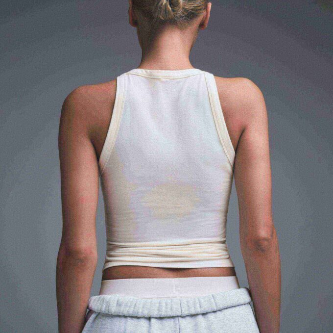 COTTON JERSEY CREW NECK TANK