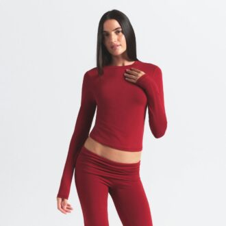 COTTON JERSEY LONG SLEEVE T-SHIRT