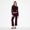 COTTON JERSEY LOW RISE CROP PANT