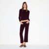 COTTON JERSEY LOW RISE CROP PANT