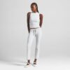 COTTON JERSEY LOW RISE CROP PANT