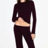 COTTON JERSEY LOW RISE CROP PANT