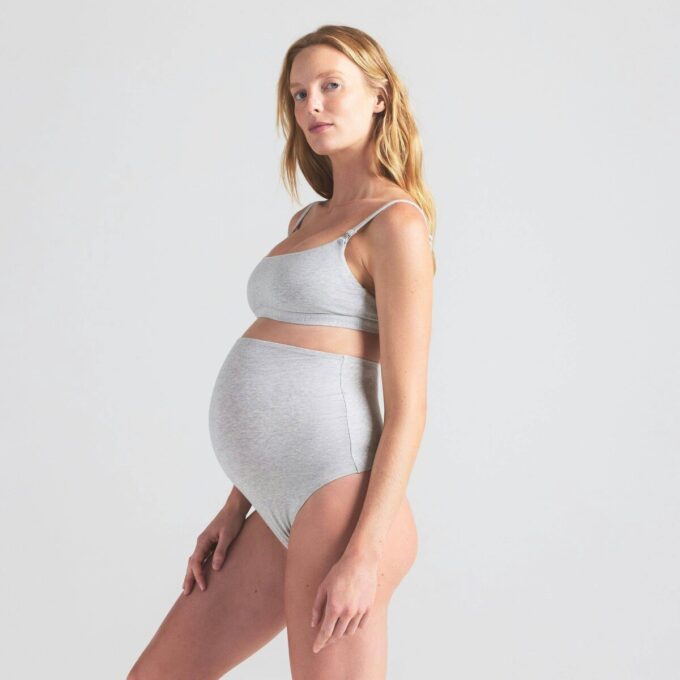 COTTON JERSEY MATERNITY HIGH-WAISTED THONG