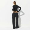 COTTON JERSEY WIDE LEG PANT