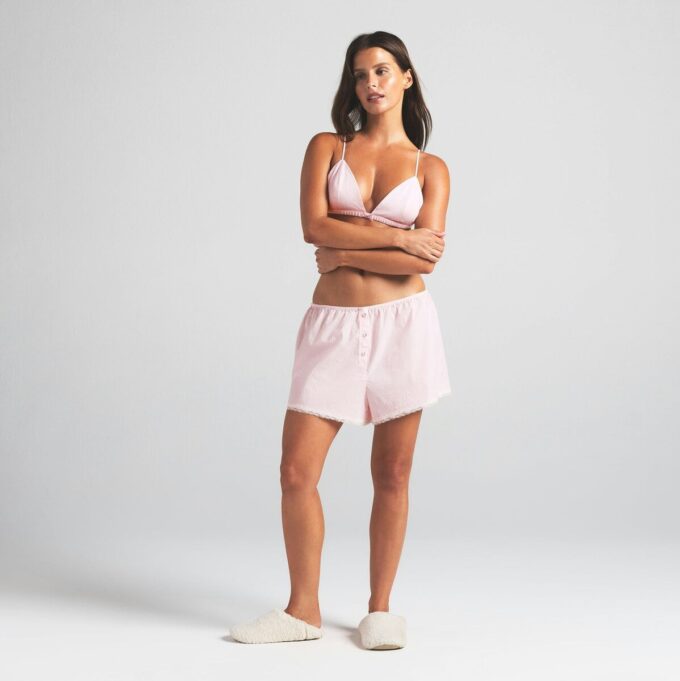 COTTON POPLIN SLEEP SHORT