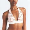 COTTON RIB HALTER BRALETTE