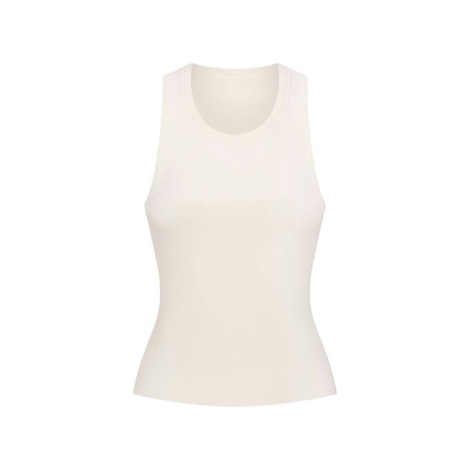COTTON RIB SCOOP TANK AND SHORT SET