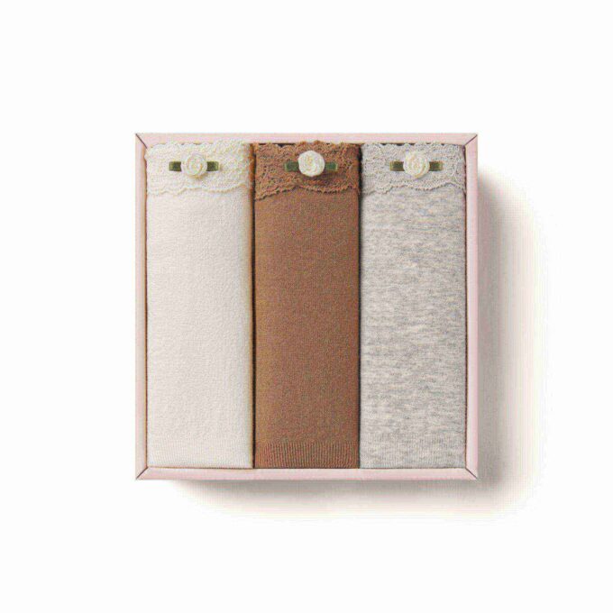 COTTON SEAMLESS JUNIORS LACE BIKINI 3-PACK