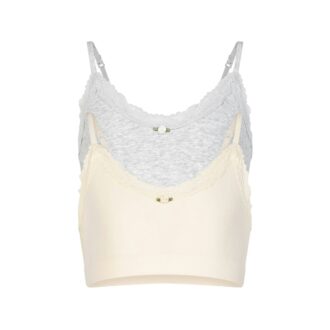 COTTON SEAMLESS JUNIORS LACE SCOOP BRALETTE 2-PACK COTTON SEAMLESS JUNIORS LACE SCOOP BRALETTE 2-PACK