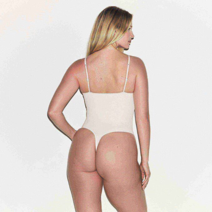 COTTON SHAPEWEAR THONG BODYSUIT