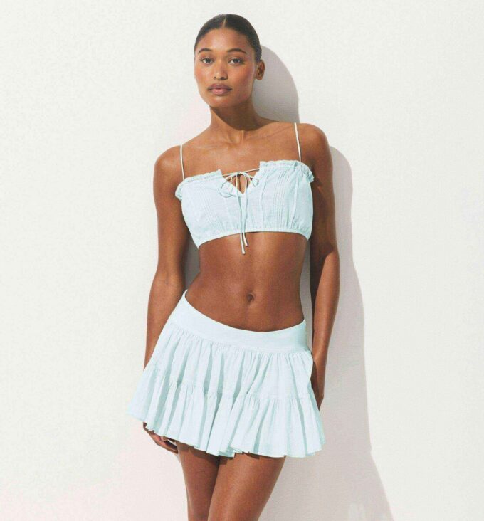 COTTON VOILE MINI SKIRT