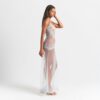 EMBROIDERED LINGERIE LONG SLIP DRESS