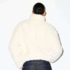 FAUX FUR OVERSIZED MOCK NECK JACKET