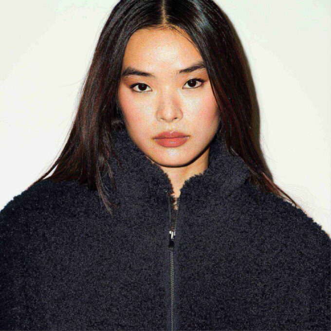 FAUX FUR OVERSIZED MOCK NECK JACKET