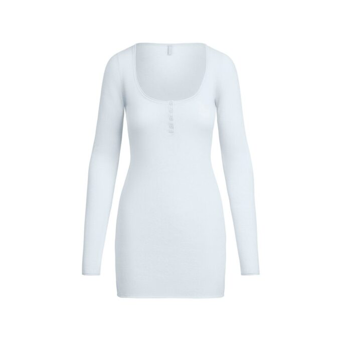 FEATHERWEIGHT CASHMERE HENLEY MINI DRESS