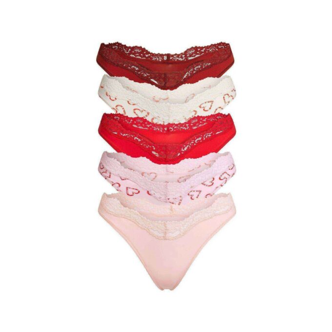 FITS EVERYBODY LACE DIPPED THONG 5-PACK FITS EVERYBODY LACE DIPPED THONG 5-PACK