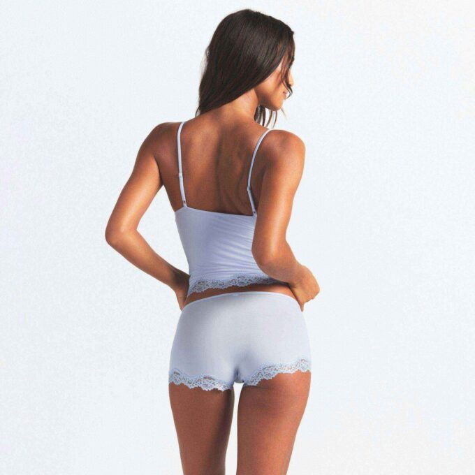 FITS EVERYBODY LACE TRIANGLE CAMI AND BOY SHORT SET