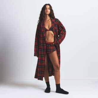 FLANNEL SLEEP LONG ROBE