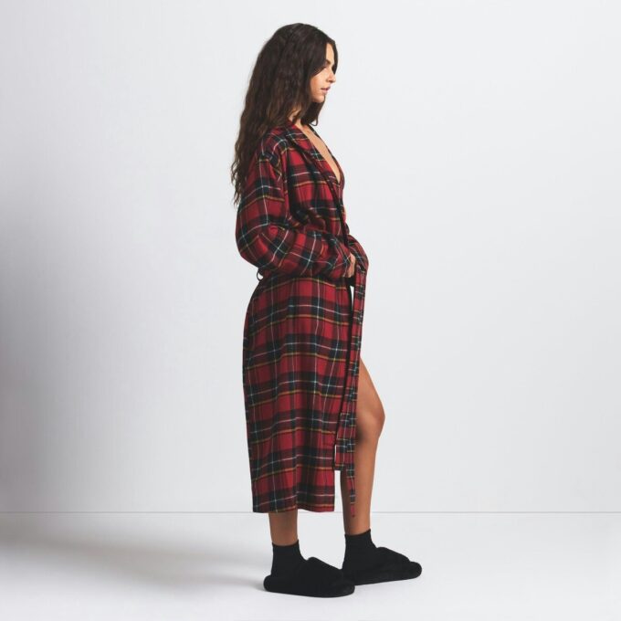 FLANNEL SLEEP LONG ROBE