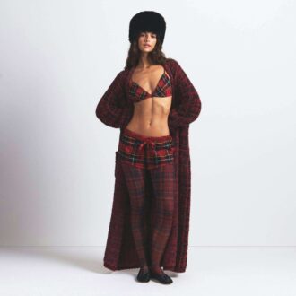FLANNEL SLEEP TRIANGLE BRALETTE