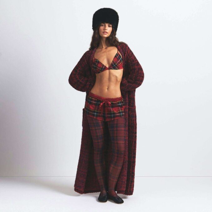 FLANNEL SLEEP TRIANGLE BRALETTE FLANNEL SLEEP TRIANGLE BRALETTE