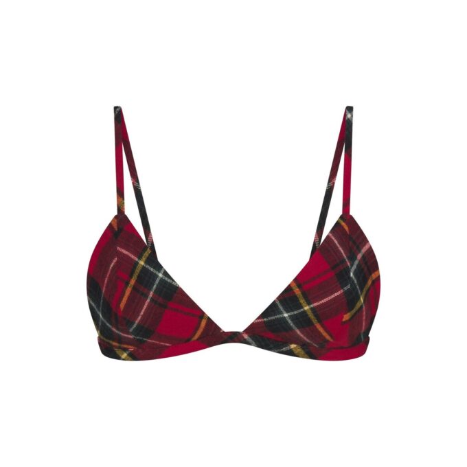 FLANNEL SLEEP TRIANGLE BRALETTE FLANNEL SLEEP TRIANGLE BRALETTE