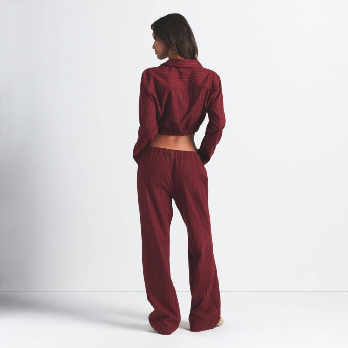 HEAVY FLANNEL CROPPED SLEEP SET