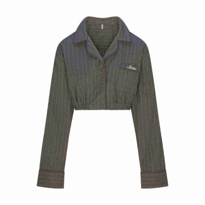 HEAVY FLANNEL CROPPED SLEEP SET