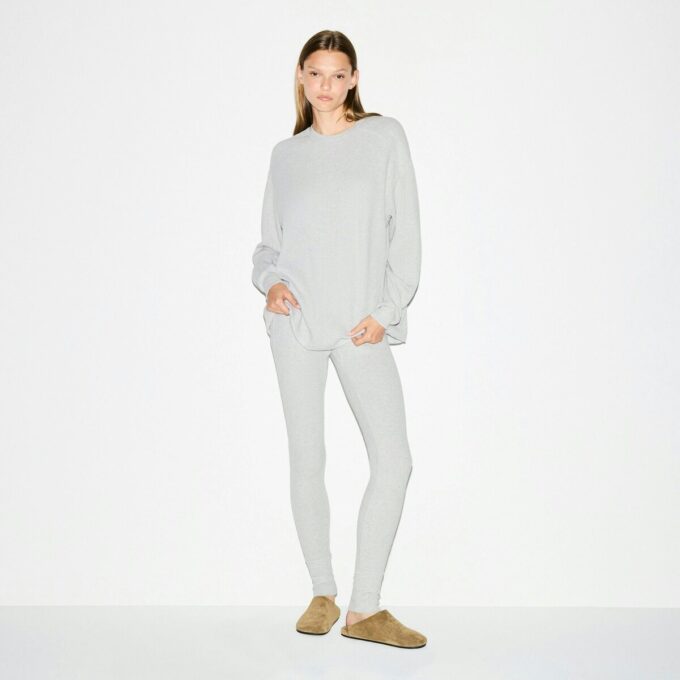 HEAVY WAFFLE OVERSIZED CREWNECK