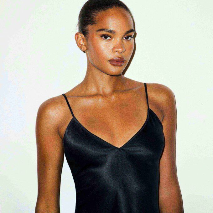 HEAVYWEIGHT SATIN CAMI MINI DRESS