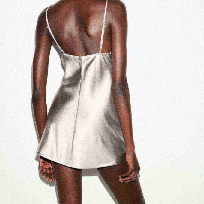 HEAVYWEIGHT SATIN CAMI MINI DRESS