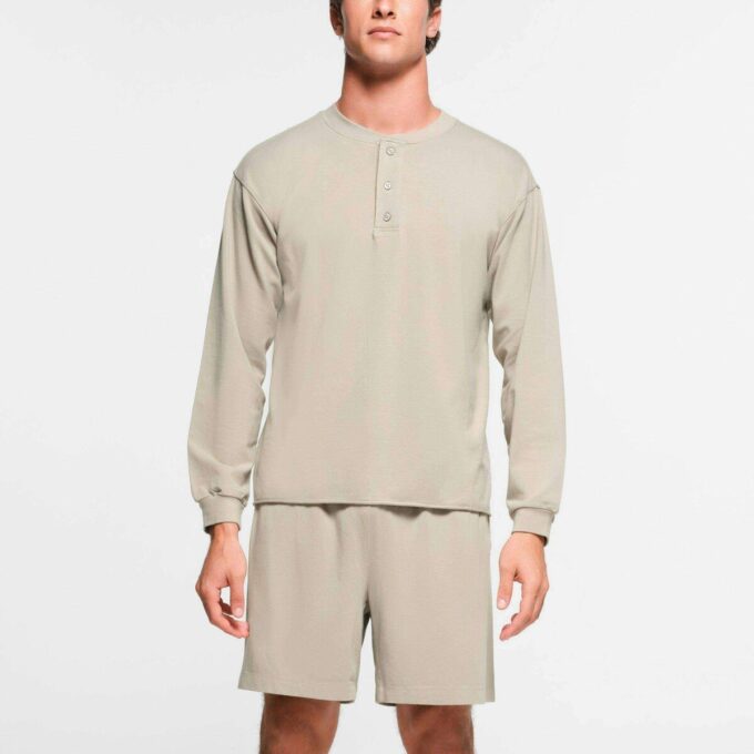 JERSEY LOUNGE MENS RELAXED HENLEY