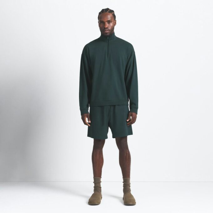 JERSEY LOUNGE MENS RELAXED QUARTER ZIP PULLOVER