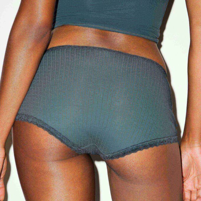 LIGHTWEIGHT COTTON POINTELLE LACE BOY SHORT