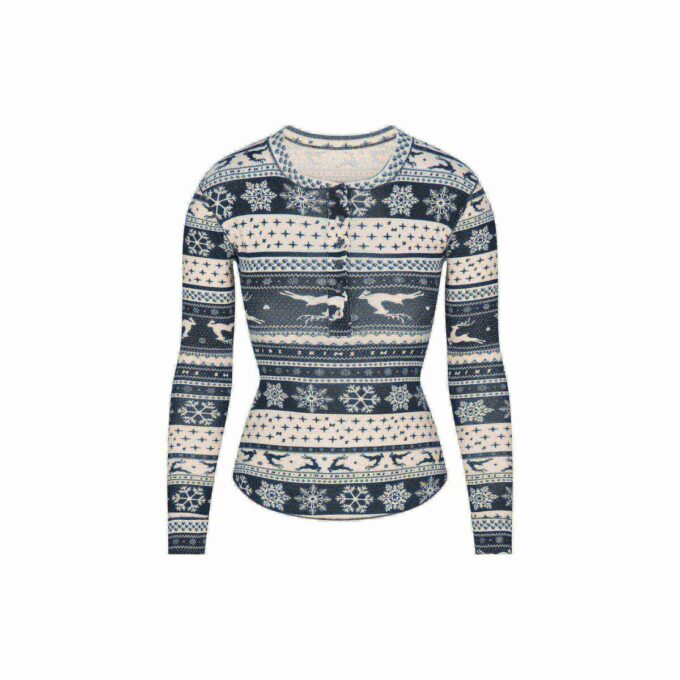 LOGO PLUSH POINTELLE HENLEY SET