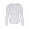 LOGO PLUSH POINTELLE RHINESTONE HENLEY SET