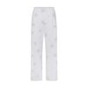 LOGO PLUSH POINTELLE RHINESTONE STRAIGHT LEG PANT